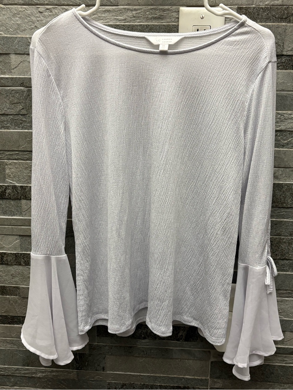 White Bell Sleeve Women's Top